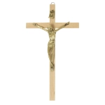Krzyż wiszący drewniany,  jasny 18 x 10 cm