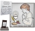 DONO_DS48-CO_Obrazek_srebrny_Pamiatka_Pierwszej_Komunii_Swiêtej_z_chłopczykiem_kolorowy_grawer.webp