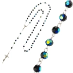 Różaniec I Komunia "Granat kryształ" błyszczący 7 mm