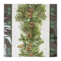 zielone-serwetki-stołowe-świąteczne-wzory-33x33cm