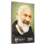 Kalendarzyk kieszonkowy na 2026 rok z wizerunkiem świętego Ojca Pio