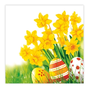 Serwetki wielkanocne 33x33 ŻONKILE I PISANKI 3W