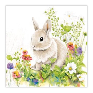 Serwetki na Wielkanoc 33x33 ZAJĄCZEK WIOSENNY 20 szt