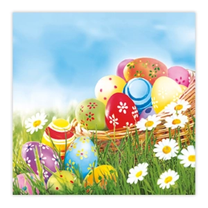 Serwetki wielkanocne 33x33 z pisankami 3 WARSTWY
