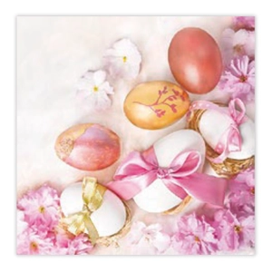 Serwetki wielkanocne 33x33 pastelowe 3 WARSTWY