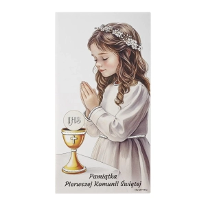 Pamiątka Pierwszej Komunii Świętej dla dziewczynki Z GRAWEREM IC107A