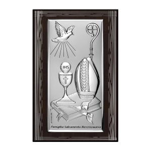 Srebrny obrazek prezent do bierzmowania MITRA DS150FM