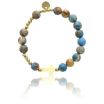 Różaniec bransoletka na rękę turkus afrykański NATURALNY KAMIEŃ