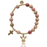 Bransoletka różaniec z kamieni naturalnych RODOCHROZYT