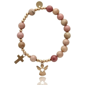 Bransoletka różaniec z kamieni naturalnych RODOCHROZYT