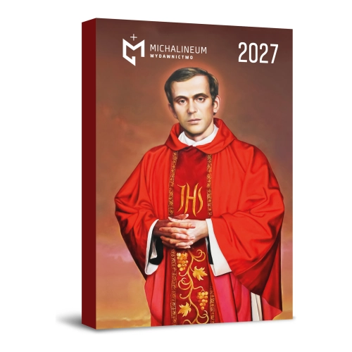 Kalendarzyk Kieszonkowy 2027 bł. Jerzy Popiełuszko okładka – Błogosławiony Jerzy Popiełuszko