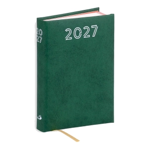Kalendarz terminarz 2027 mały B7 Standard zielony