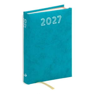Kalendarz z terminarzem 2027 mały kieszonkowy B7 STD turkusowy