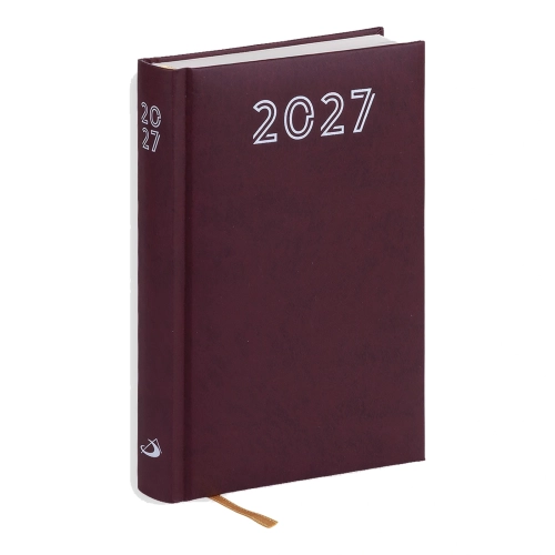 Terminarz 2027 B6 Standard bordowy widok 2