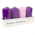 Komplet świec adwentowych 10 cm w opakowaniu ZAWA PAK