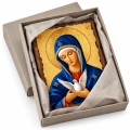 Ikona Matka Boża Pneumatofora z białą gołębicą, zdjęcie 7 – widok drewnianej ikony z innej perspektywy