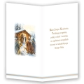 Wnętrze kartki bożonarodzeniowej DL z ilustracją i życzeniami