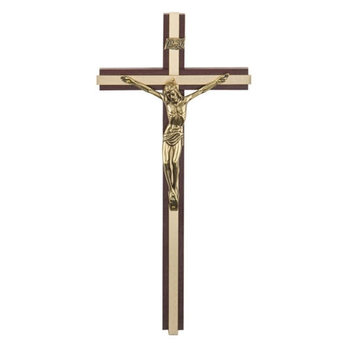 KRZYŻ WISZĄCY CIEMNY złoty 26 cm
