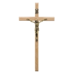 Krzyż wiszący drewniany jasny 12,5 cm