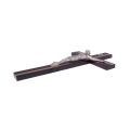 KRZYŻ DREWNIANY Z METALOWĄ WSTAWKĄ 25 x 14 cm