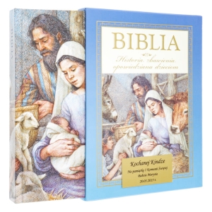 Biblia dla dzieci" Historia opowiedziana dzieciom" w etui z grawerem