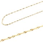 Łańcuszek złoty Singapur o długości 45cm