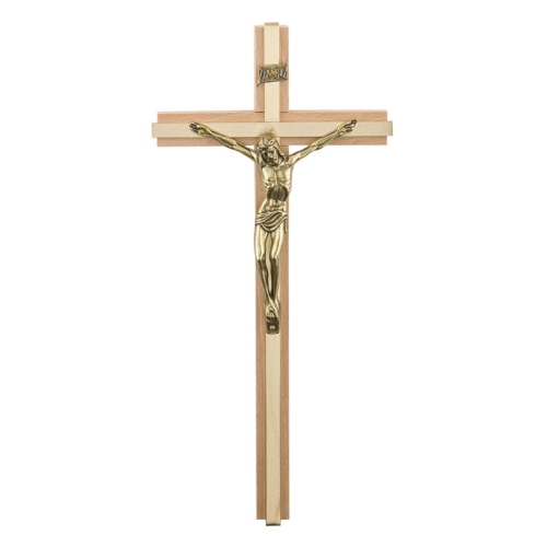 KRZYŻ WISZĄCY JASNY złoty 26 cm